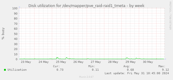 Disk utilization for /dev/mapper/pve_raid-raid1_tmeta