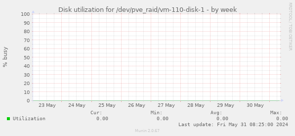 Disk utilization for /dev/pve_raid/vm-110-disk-1