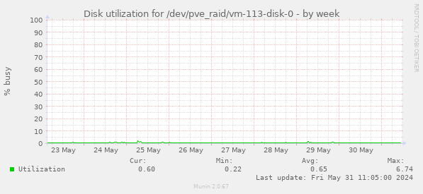 Disk utilization for /dev/pve_raid/vm-113-disk-0