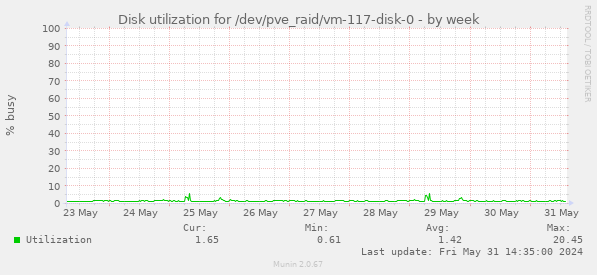 Disk utilization for /dev/pve_raid/vm-117-disk-0