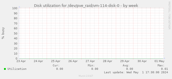 Disk utilization for /dev/pve_raid/vm-114-disk-0